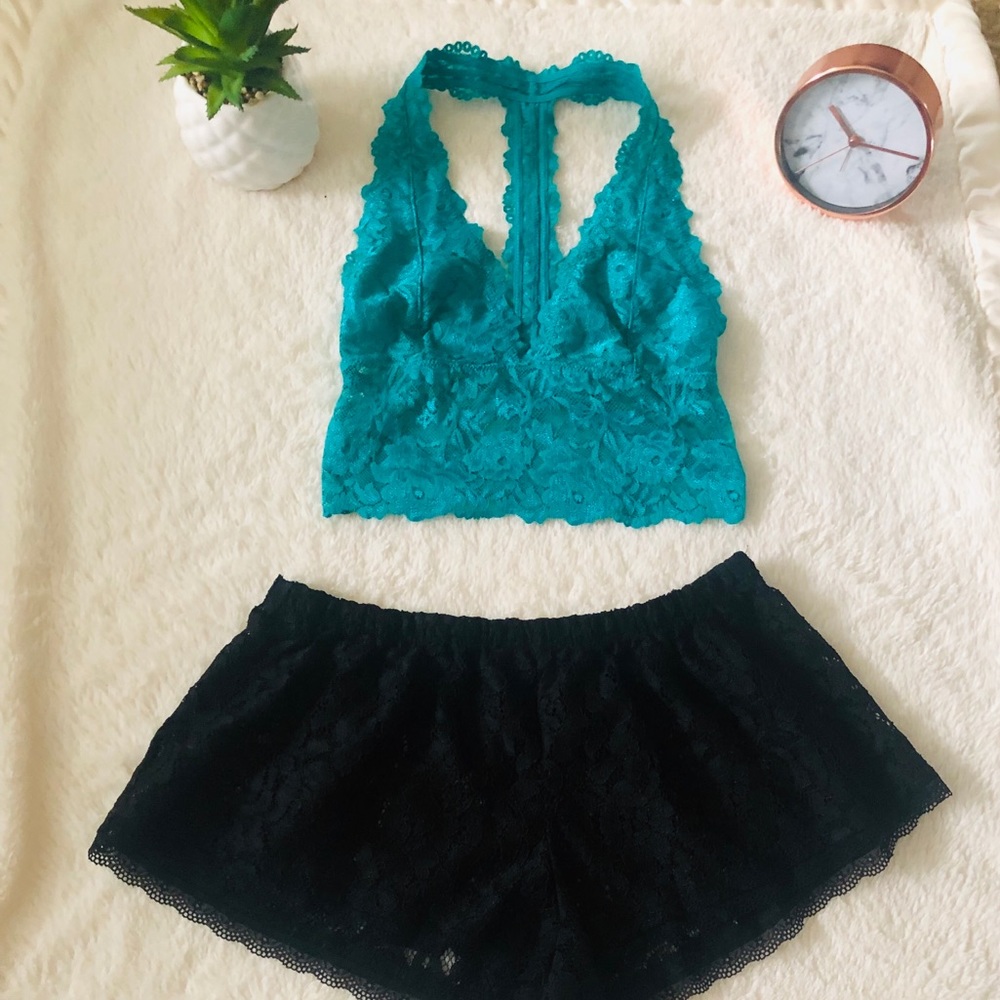 Adorable Lace Short and Bralette Sleep Set